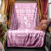 Sister Love Blanket Personalized Name Soft Comfortable Stylish Blanket Car Blanket Perfect For Travel Camping Outdoor Home Suitable For All Seasons