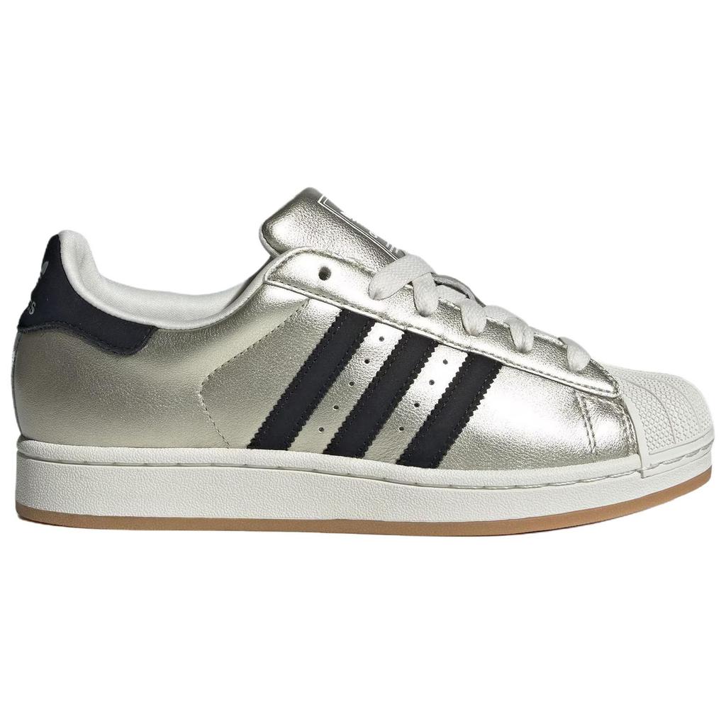 adidas Оригинальные Superstar 2 Кожа Классические Удобные Прочные Низкие Скейтбордические Кроссовки Женские Кроссовки Коричневые Черные HQ2691