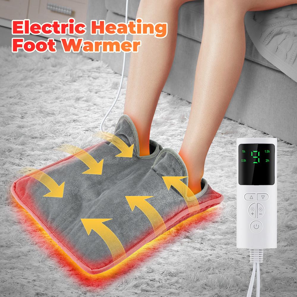 Electric Foot Heater 9 Gears Heating Control Setting Washable Heated Thermal Winter Foot Warmer Foot Care Pad for Home