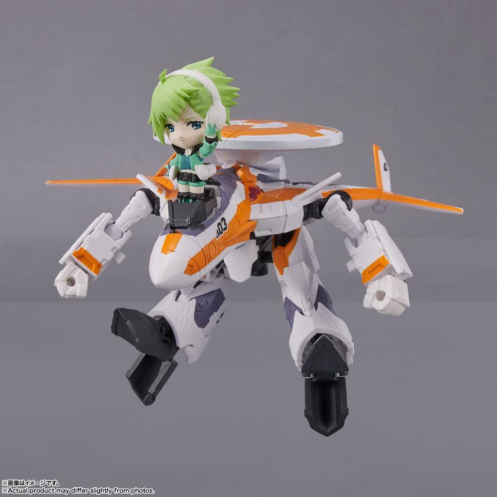 TINY SESSION Macross Delta Siegfried Mustang с Reina Prowler 100 мм окрашенная подвижная фигурка VF-31E (Чак Машина) приблизительно. ПВХ и АБС