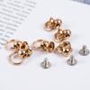 10Pcs 8Mm Metal Button O Ring Stud Screwback Craft Bag Phone Screw Nail Rivet