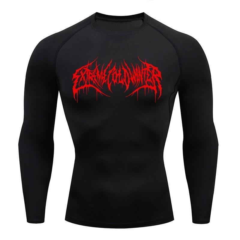 Printed Men's Tight T-Shirt Running Compression Compression T Shirt Gym Fitness Jogging Short Sleeve Male Casual Shirt Tops