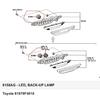 1PCS 81679F4010 Car Reversing Light LED RR Combination Light Source Module 8158AG As Shown ABS+Metal for Toyota C-HR 2016Good product