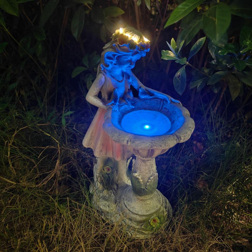 European Style Solar Garden Fairy Resin Ornament