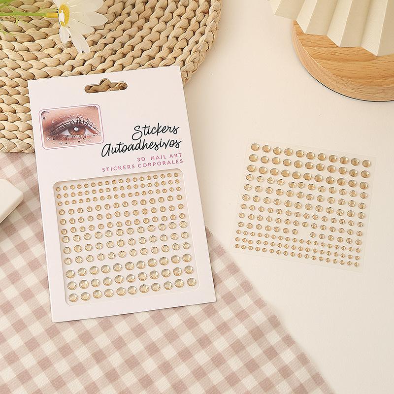 Алмазная кристаллическая татуировка-наклейка, блестящая подводка для глаз, макияж для бровей, лицо, глаза, алмазные татуировки, рок-горный хрусталь, 3D наклейки-подводка для глаз