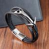 Stainless Steel Vintage Multi-Layer Braided Bracelet for Men Titanium Steel Anchor Bangles