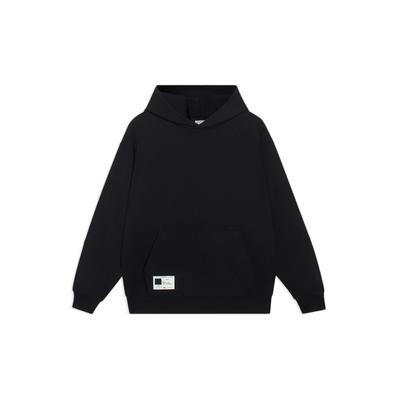 Li-Ning Толстовка с капюшоном и длинными рукавами Pure Color Logo, мужские топы, черный AWDT069-4