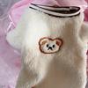 Pet Coat Bear Embroidery Coral Fleece Pet Dog Sweatshirt Two-legged Coat