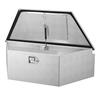 Trailer Tongue Box, 990 x 419 x 305 mm Aluminum Trailer Tongue Tool Box, Heavy Duty Storage Organizer with Lock & Keys, Utility Tool Chest for Pickup
