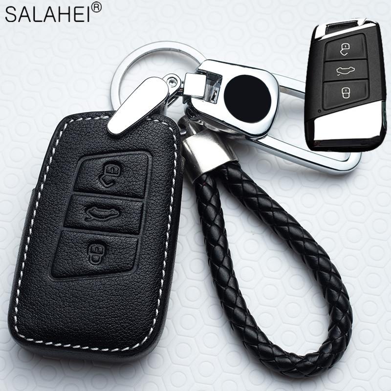 YCGG5 Car Key Case For VW Volkswagen Polo Golf 4 5 6 7 T5 Passat B6 B5 B8 Magotan For Skoda Octavia A5 A7 Kodiaq Seat Leon Ibiza Ateca