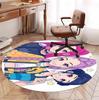 Girl group Pattern Round Rug, Indoor/Outdoor Mat, for Picnic, Gameroom, Bedroom, Office, Living Room, Home Decor Carpet, Birthday Gift