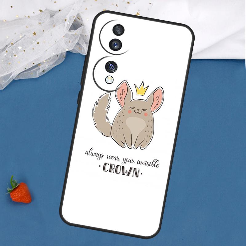 Мультяшный чехол с шиншиллой для Honor Magic 5 6 8 Pro 7 Lite 200 400 50 70 90 X8c X8b X9a X9b X9c X9d Win RT