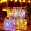 Солнечные лампы Mason Jar Lights 30 LED Водонепроницаемая крышка Fairy Firefly Jar с ручками для украшения патио, сада, свадьбы
