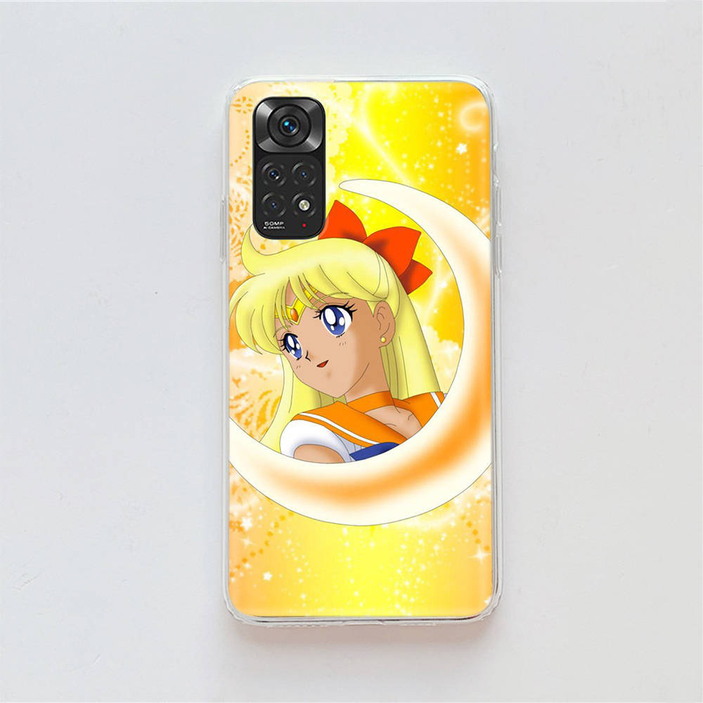 Чехол DT23 Sailor Moon для Samsung A04 A14 A23 A34 A54 M23 M33 M52 M53 Realme 10 9 C30S C35 C55 VIVO Y02S Y21 Y33S Y51 X80 Pro Прозрачная крышка