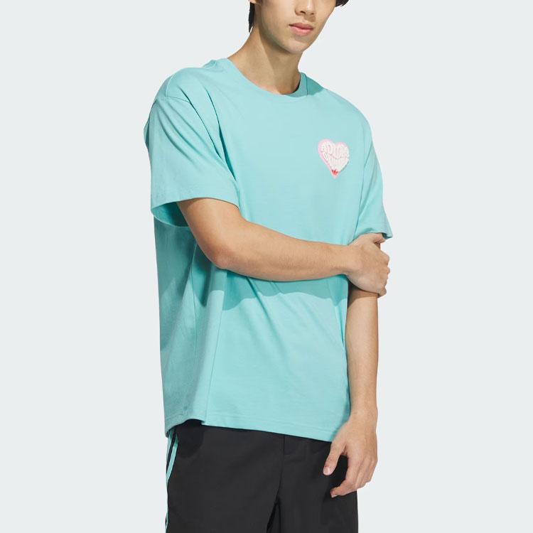 adidas Футболка с коротким рукавом Originals V-Day унисекс, цвет мятно-зеленый JE3471