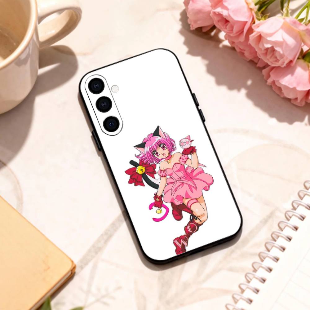 Чехол для телефона Магическая Девочка Токио Мяу Мяу Для Samsung Galaxy A73,A72,A71,A70,A53,A52,A51,Другие Мягкий Черный Корпус