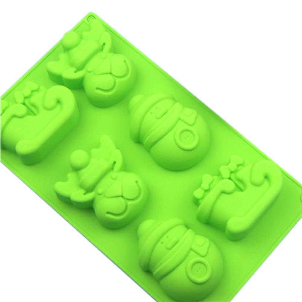 Рождественская силиконовая форма для выпечки Классическая зеленая форма в виде рождественской елки/подвескиФорма для шоколада, торта, желеСиликоноваяПодходит для Рождества