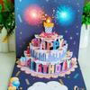 Высококачественная 3D pop-up открытка с Днем Рождения, со световыми и надувными элементами