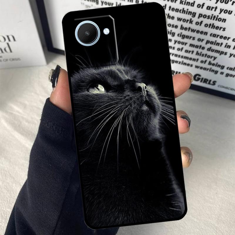Чехол с рисунком 'Глаз кошки' для Realme C75 C55 C71 C61 C53 C33 C63 C51 C65 C67 11 12 13 14 15 Pro Plus GT6 GT7 Pro