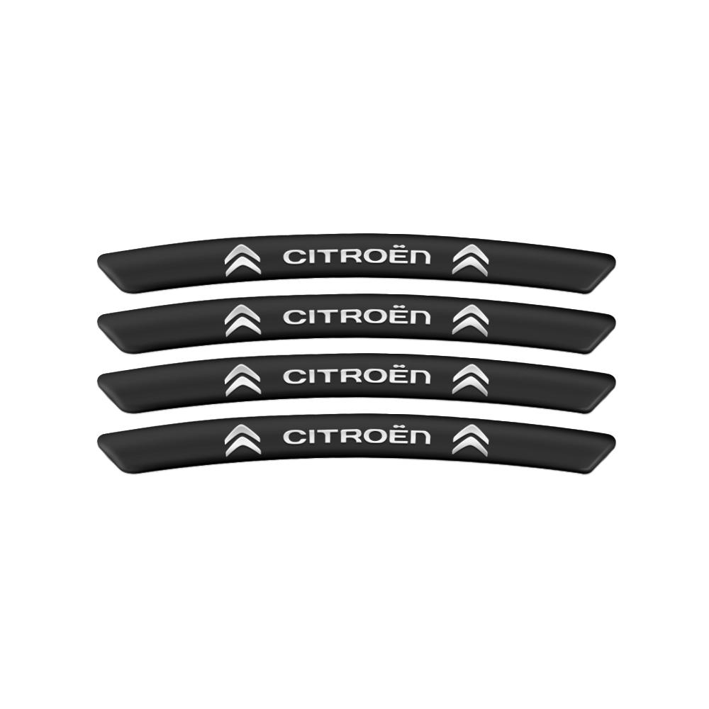 4pcs Aluminum Car Wheel Hub Badge Tire Rim Sticker Accessories For Citroen C1 C3 C4 Grand Picasso C4L C5 C6 C8 VTS Aircross Saxo