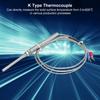 304 Stainless Steel K Type Thermocouple with Insulation Thermocouple Sensor  Temperature Gauge
