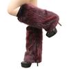 Leg Warmers Stretchy Coldproof Comfy Autumn Winter Women Warm Faux Fur Boot Stockings Daily Wear