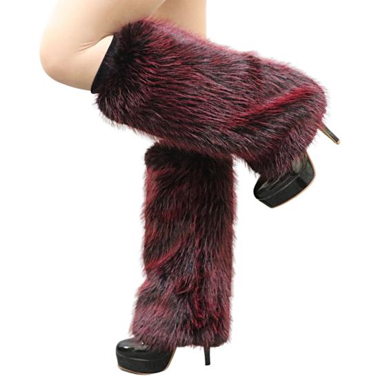 Leg Warmers Stretchy Coldproof Comfy Autumn Winter Women Warm Faux Fur Boot Stockings Daily Wear