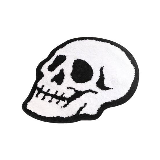 Хэллоуин Приветственный придверный коврик Полукруг Паутина Летучая мышь Череп Тыква Форма Напольный коврик Нескользящий Входной коврик для Парадной двери Крыльца Домашнее украшение