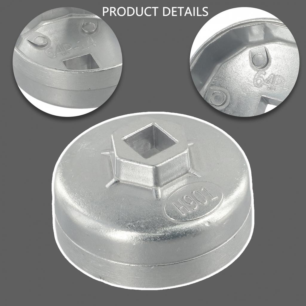 Сверхпрочный алюминиевый ключ для масляного фильтра обеспечивает надежный и не повреждающий захват.