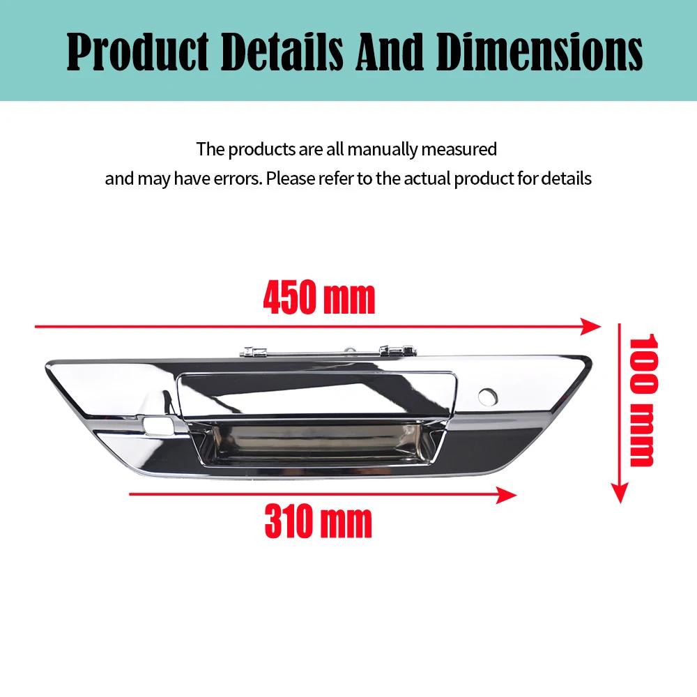 Tailgate Handle Lift Gate Open Catcher With Key Hole & Camera Hole For Toyota Hilux Revo 2015-2019 All Chrome