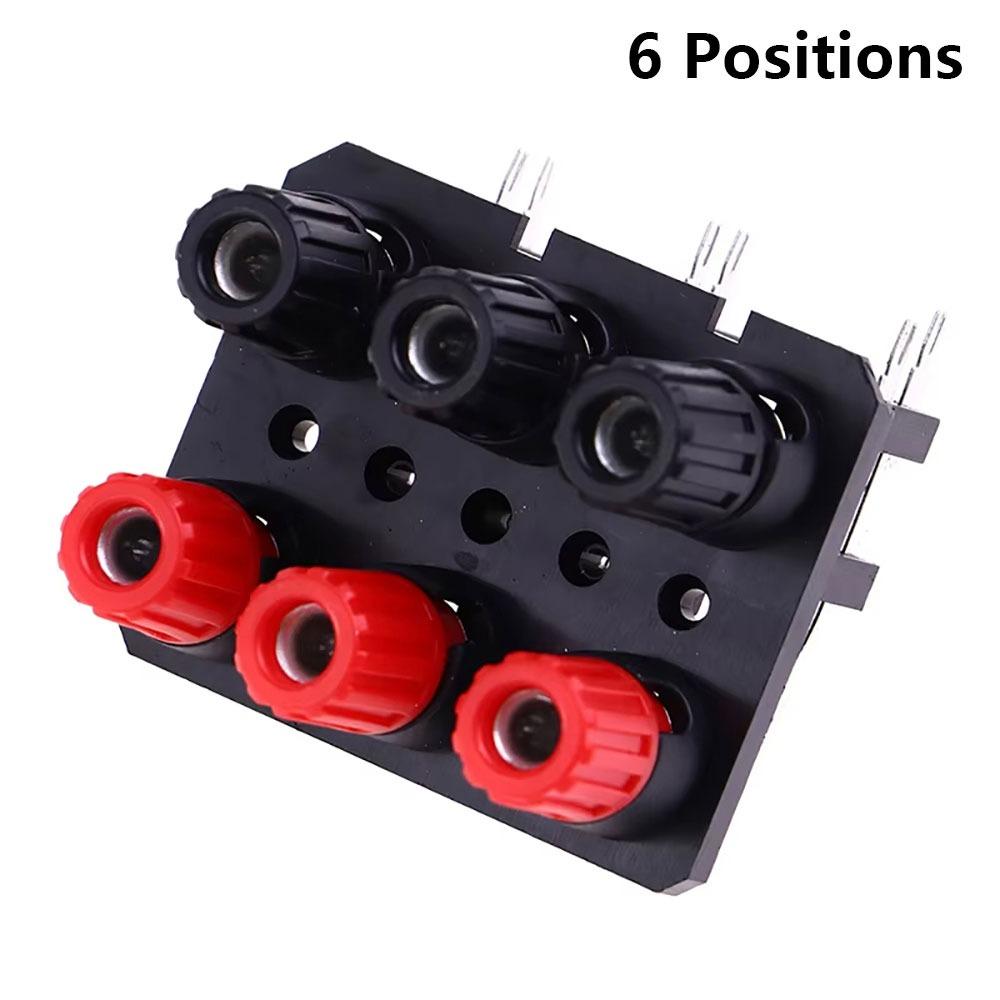 1Pcs 2/4/6 Positions Audio Terminal Block External Audio Jack Screw Post Speaker Amplifier