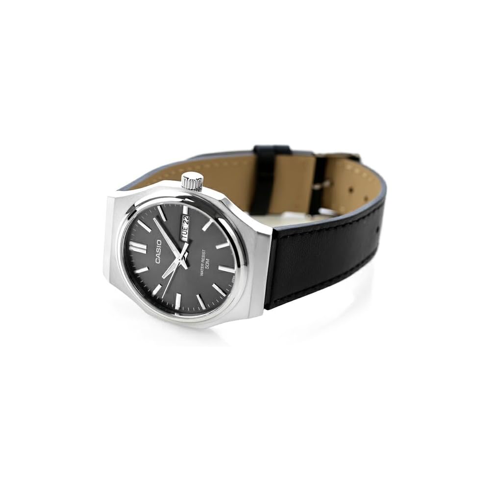 Casio Cheap Casio Standard Quartz Watch MTP-E735L-8AV Unisex Leather Band Water Resistant