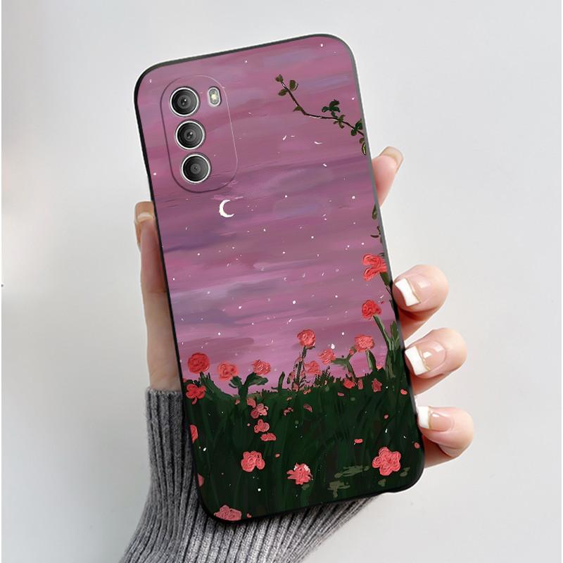 Casing For Motorola Moto G51 5G Case XT2171-2 XT2171-1 Aesthetic Fashion Cute Cat Black Silicone Bumper Shockproof Back Cover