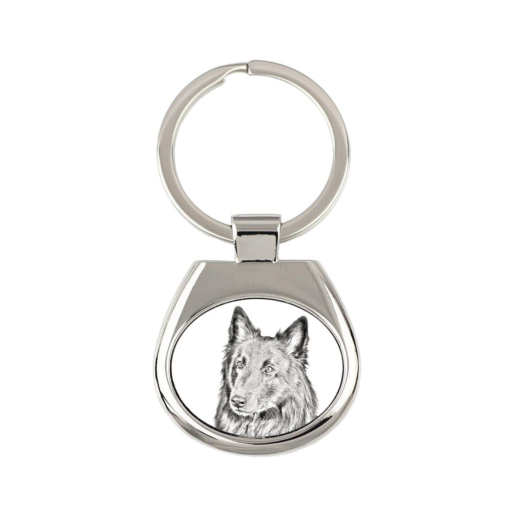 Belgian Shepherd Dog, Belgian Sheepdog - Keychain with a Dog, Keychain with a Print, Personalized Pendant from the Art-Dog Brand
