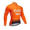 2026 Spring, Autumn and Winter Fleece Adult Cycling Suit Mountain Bike Men's and Women's Long Sleeve CCC Team Suit Moisture Wicking