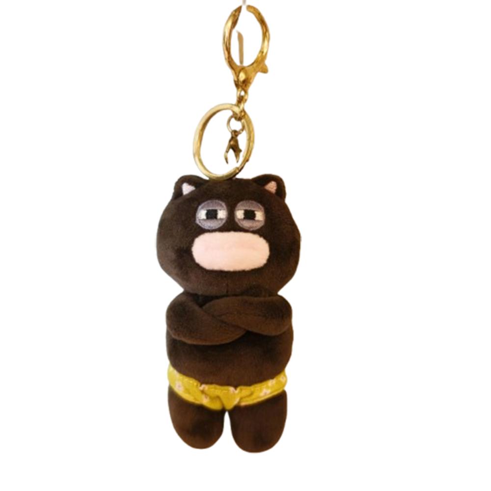 Soft Ugly Bear Plush Toy PP Cotton Ugly Bear Plush Pendant Ugly Bear Plush Keychain Birthday Gift