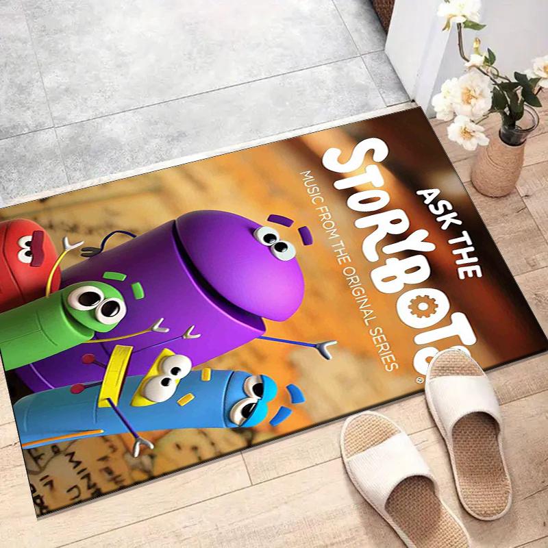 Ask the StoryBots Polyester Carpet, Soft Indoor Mat for Office Chair, Living Room, Computer Desk - Decorative Home Office Rug Design