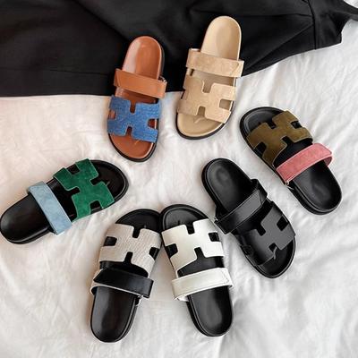 У дяди дома есть такие же тапочки второго дяди для женщин на лето 2025 года, новые модные сандалии на толстой подошве на липучках для женщин для улицы