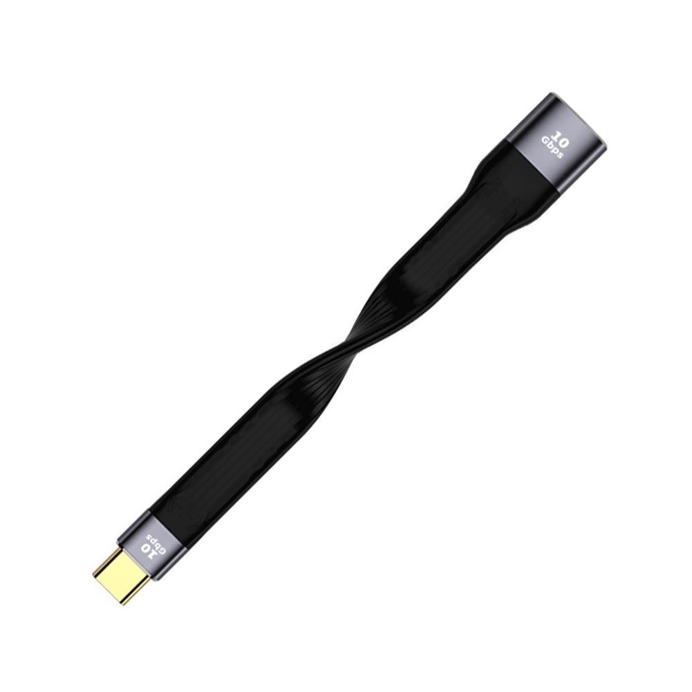 USB A на Type C PD быстрая зарядка USB3.1 высокоскоростной жесткий диск 10 Гбит/с передача 13 см зарядка ультра-короткий портативный кабель данных