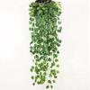 90cm Artificial Green Plant Wall Hanging Ivy Leaf Pothos Begonia Grape Vine Home Garden Wall Party Wedding Decoration