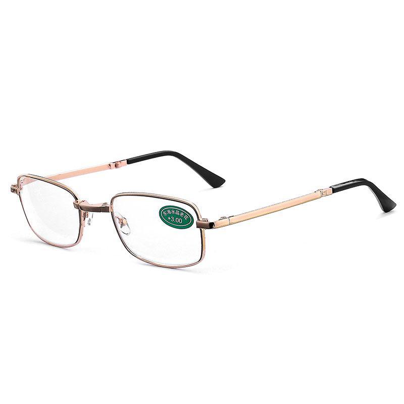 Складные очки для чтения с креплением на ремень и кожаным футляром