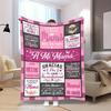 GUOYU Blanket 1pc Pink Warm Blanket Birthday GIft For Mom Cozy Fluffy Flannel Blanket for Home Living Room Bedroom Decor 2026 New Year Gift