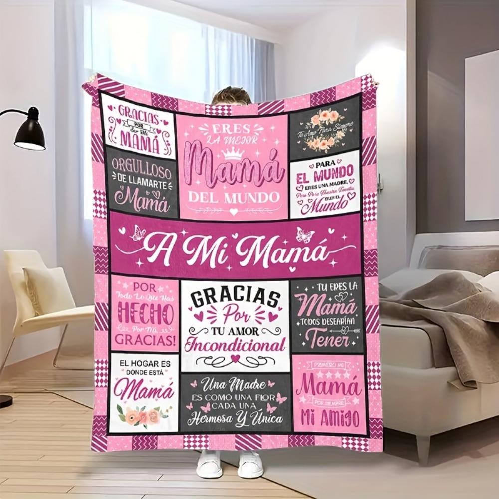 GUOYU Blanket 1pc Pink Warm Blanket Birthday GIft For Mom Cozy Fluffy Flannel Blanket for Home Living Room Bedroom Decor 2026 New Year Gift