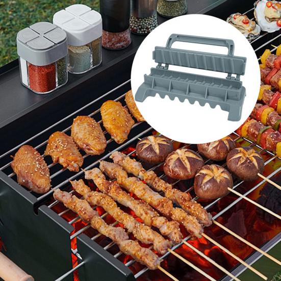 Шпажки для кебаба, приспособление для приготовления кебаба, форма для кебаба из говядины, мяса, овощей, для барбекю, гриля, портативный инструмент для кебаба прессового типа для вечеринок с барбекю, пикников