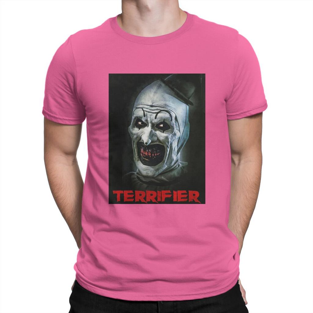 Новинка Футболка Terrifier Medium Horror для мужчин с круглым вырезом из чистого хлопка, страшные футболки с коротким рукавом, уникальная одежда
