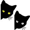 Car Black Cat Peeking Stickers Funny Vinyl Decal Car Sticker Decoration Decals 18*15 Cm