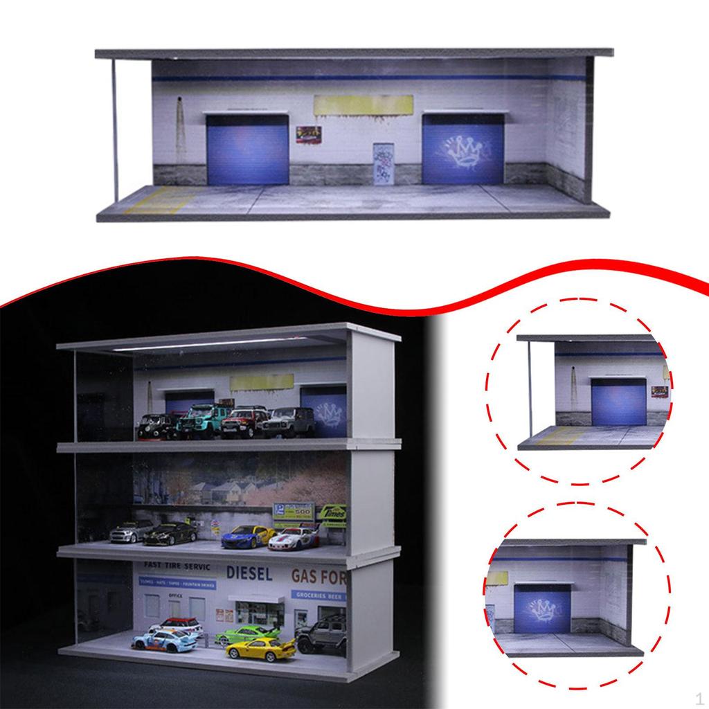 1/64 Diecast Model Car Display Case Vehicle Stand for Sports Decorative Acrylic