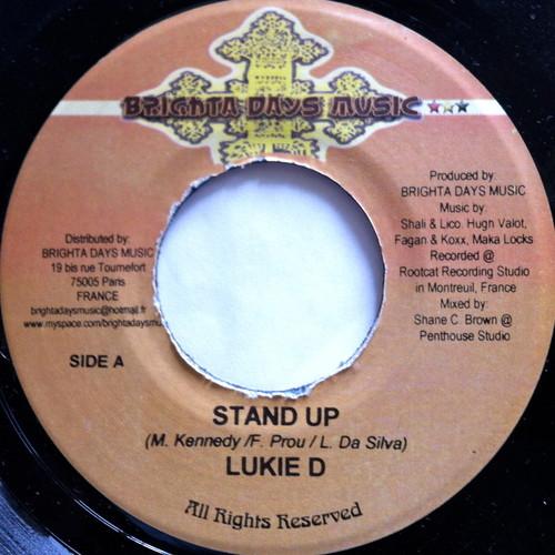 7-дюймовая пластинка LUKIE D / BLACK MAN - Stand Up / Those Fools NONE Brighta Days Mu Jamaica Reggae, Ska & Dub Б/У