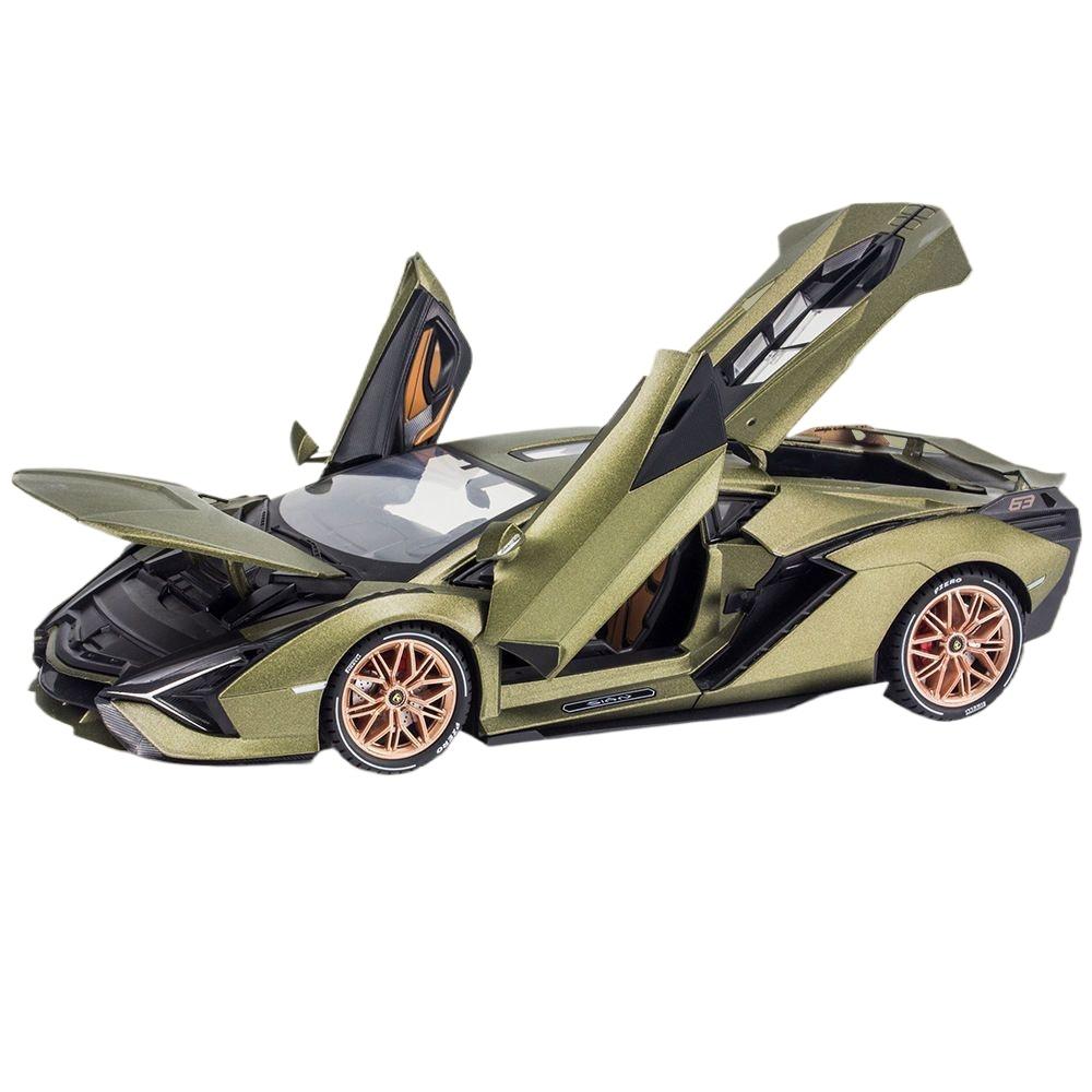 1/18 Lamborghini SIAN Lightning FKP37 Суперкар Сплав Литой Модель Высокая Симуляция Звук Свет Игрушка Праздничные Подарки для Детей Коллекция