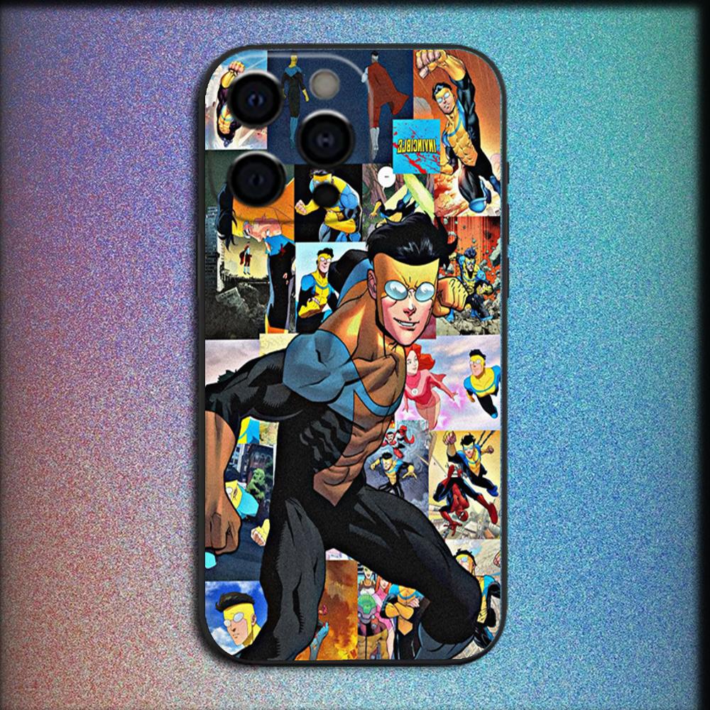 Anime TV I-Invincible Phone Case For iPhone 16,15,14,13,12,11,Pro,X,XS,Max,XR,Plus,Mini Soft Black Cover